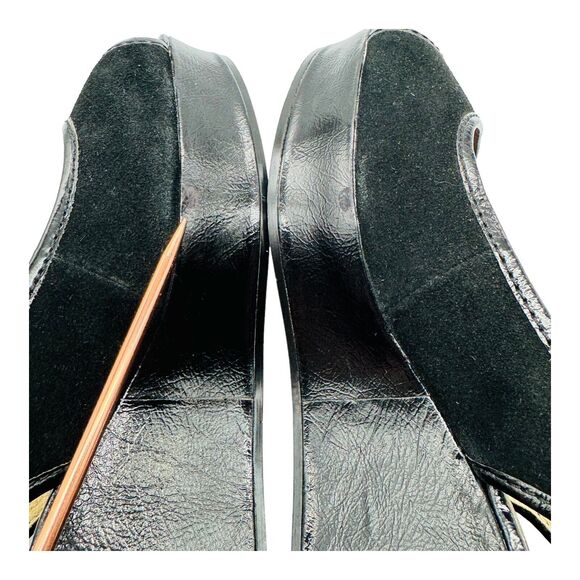 Michael Kors Platform Sandals Womens 10 Black Leather Open Toe Chic Elevated EUC - Picture 15 of 16